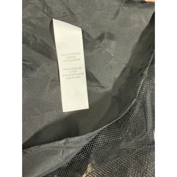 Adrianna Papell Black Strapless Prom Gown Sz 12 NWOT Tulle w/ Beaded Rose Detail - Picture 9 of 10